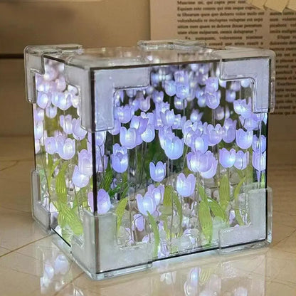 DIY Tulip Mirror Cube Lamp