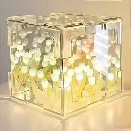 DIY Tulip Mirror Cube Lamp